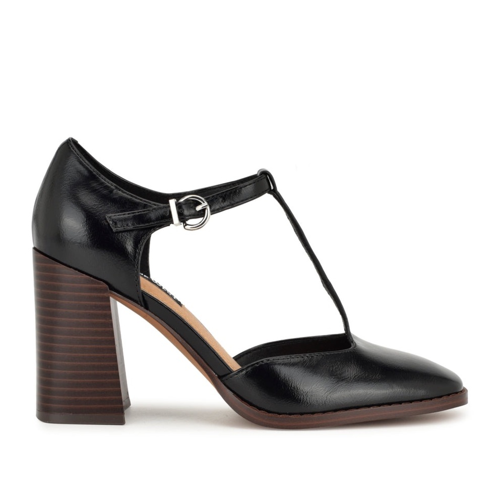🖤New Nine West Janky T-strap heels black 8.5 - Picture 3 of 9